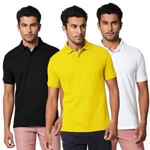 mix cotton collar t shirt